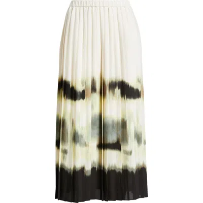 Anne Klein Placed Tie-dye Print Skirt In White