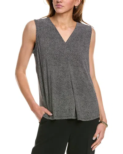 Anne Klein Pleat Front Shell In Black