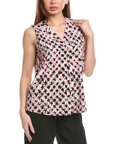 Anne Klein Pleat Front Shell In Black