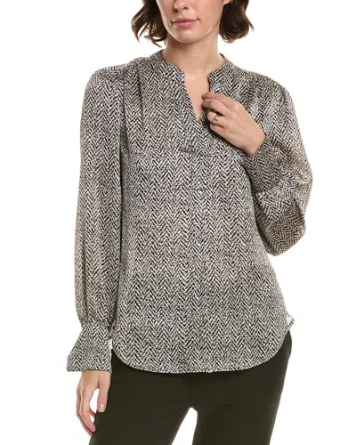 ANNE KLEIN ANNE KLEIN PLEATED BLOUSE