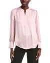Anne Klein Pleated Blouse In Pink