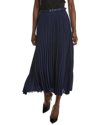 Anne Klein Pleated Maxi Skirt In Black