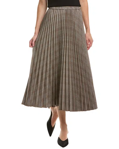 Anne Klein Pleated Midi Skirt In Multi