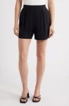 Shop Anne Klein Pleated Pull-on Shorts