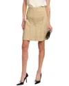 Anne Klein Pleated Skirt In Beige