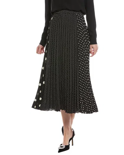 Anne Klein Pleated Skirt In Black