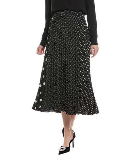 Anne Klein Pleated Skirt In Black