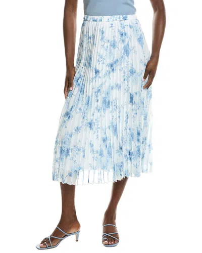Anne Klein Pleated Skirt In Blue