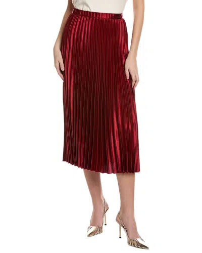 Anne Klein Pleated Skirt In Red