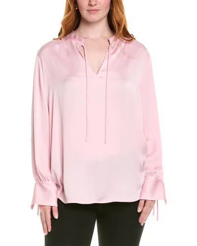 Anne Klein Tie-neck Blouse In Pink