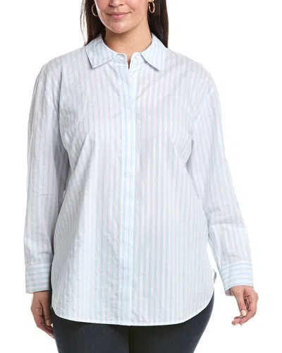 Anne Klein Plus Drop Shoulder Shirt In White