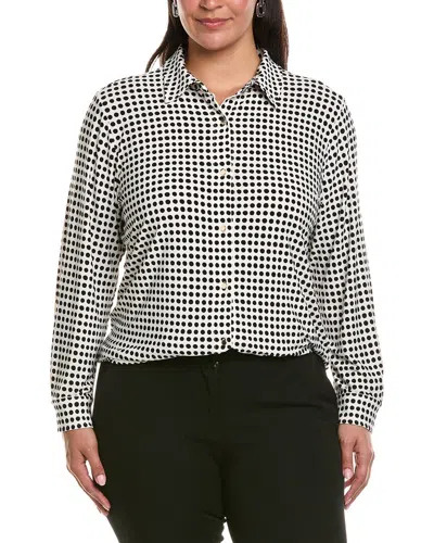 Anne Klein Plus Knit Shirt In Black