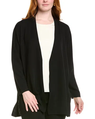 Anne Klein Plus Napa Cardigan In Black