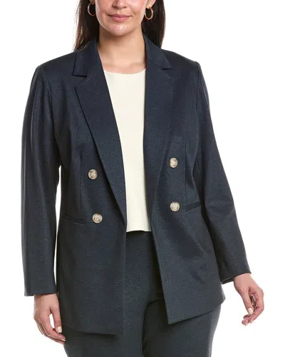 Anne Klein Plus Notch Collar Blazer In Black