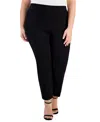 Anne Klein Plus Size Hollywood Slim-fit Ankle Pants In Anne Black