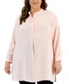 ANNE KLEIN PLUS SIZE LONGER LENGTH NEHRU TUNIC