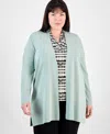 Anne Klein Plus Size Napa Open-front Cardigan