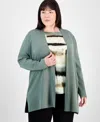 Anne Klein Plus Size Napa Open-front Cardigan