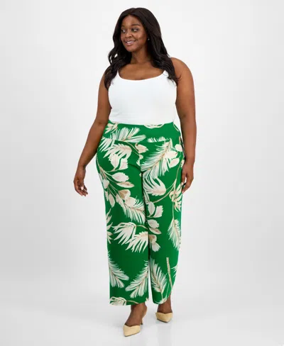 Anne Klein Plus Size Pull-on High-rise Palazzo Pants