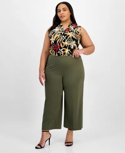 Anne Klein Plus Size Pull-on High-rise Pants