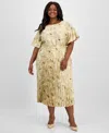 Anne Klein Plus Size Pull-on Pleated Midi Skirt