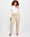 Anne Klein Plus Size Wide-leg Trousers In Neutral