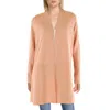 Anne Klein Plus Womens Ribbed Open Front Cardigan Sweater In Brown