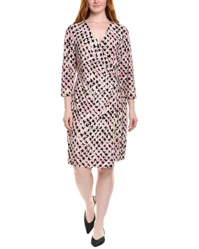 Anne Klein Abstract Print Wrap Dress In Anne Black Multi