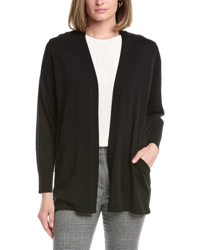 Anne Klein Pocket Cardigan In Black