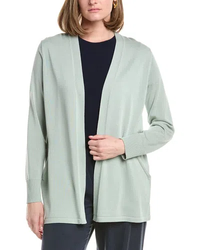 Anne Klein Pocket Cardigan In Green