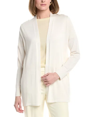 Anne Klein Pocket Cardigan In White