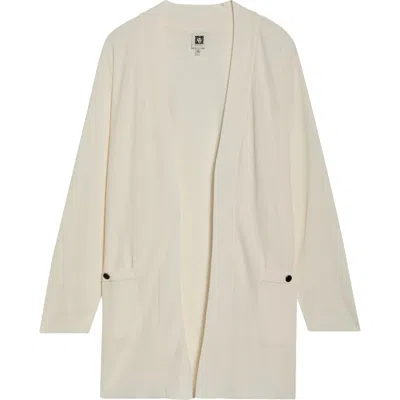 Anne Klein Pocket Open Front Cardigan In Neutral