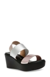 Anne Klein Poli Strappy Platform Wedge In Multi Metallic