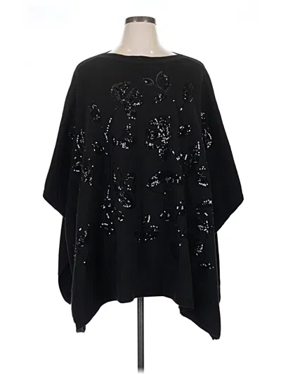 Pre-owned Anne Klein Poncho In Black