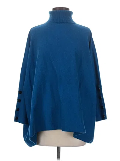 Pre-owned Anne Klein Poncho In Blue
