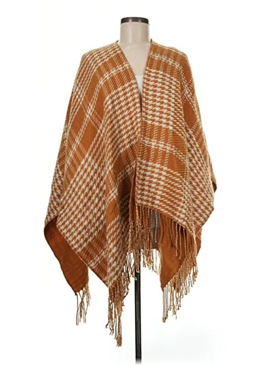 Pre-owned Anne Klein Poncho In Orange