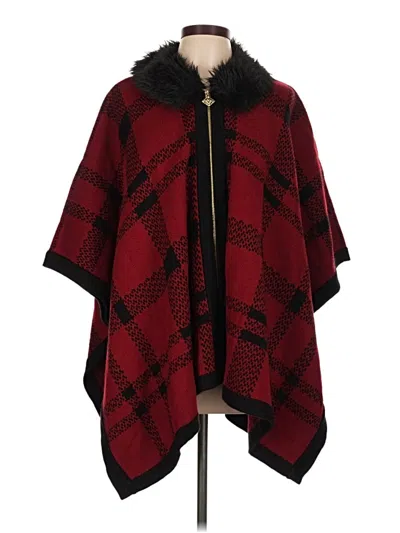 Pre-owned Anne Klein Poncho In Red
