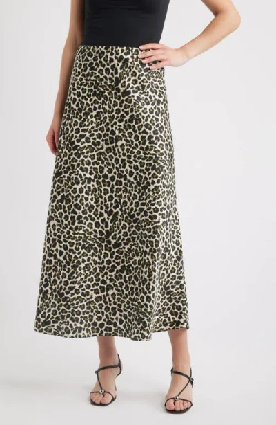 Anne Klein Print Flare Maxi Skirt In Multi