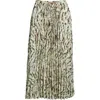 Anne Klein Print Pleated Maxi Skirt In Multi