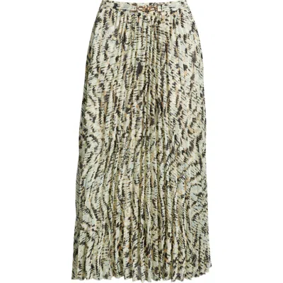 Anne Klein Print Pleated Maxi Skirt In Multi