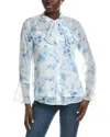 Anne Klein Printed Blouse In White