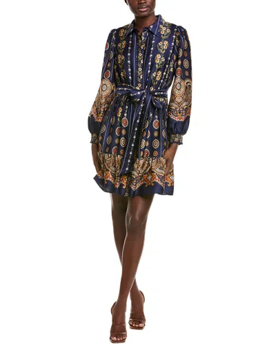 Anne Klein Printed Midi Dress In Multi