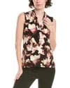Anne Klein Printed Top In Brown