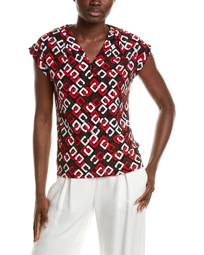 Anne Klein Printed Top In Multi