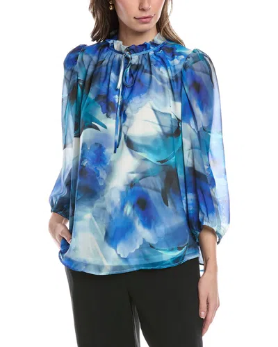 ANNE KLEIN ANNE KLEIN PUFF SLEEVE BLOUSE