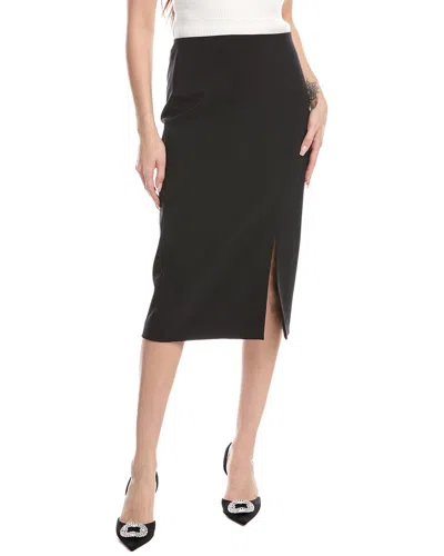ANNE KLEIN PULL-ON ASYMMETRICAL SEAM MIDI PENCIL SKIRT