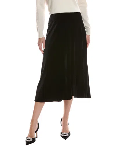 Anne Klein Pull-on Bias Flared Skirt In Black