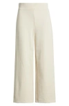 Anne Klein High Waist Pull-on Wide Leg Pants In Soft Latte