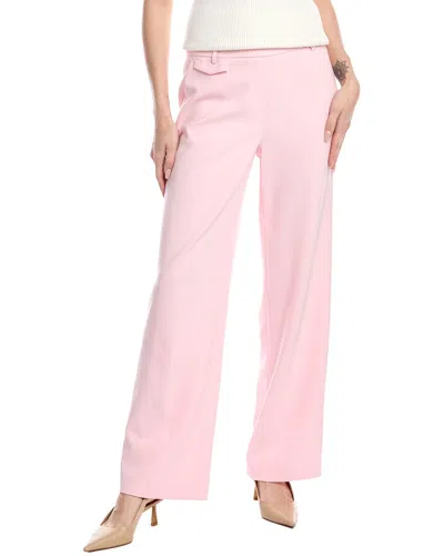 Anne Klein Pull-on Flap Pocket Wide Leg Pant In Pink