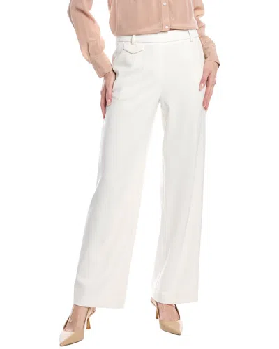 Anne Klein Pull-on Flap Pocket Wide Leg Pant In White